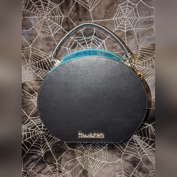 Lux De Ville Blue Black Widow Spider Web Hatbox - Picture 3 of 11